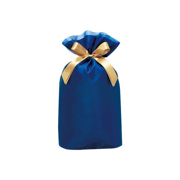 包む 巾着 オーガンジー BAG Lサイズ ブルー T-2803-L 1セット(1個×2)