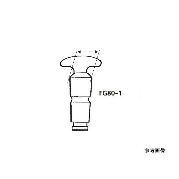 桐山製作所 コック栓 ガラス栓 FG80-1-G19 1個 64-1067-88（直送品）