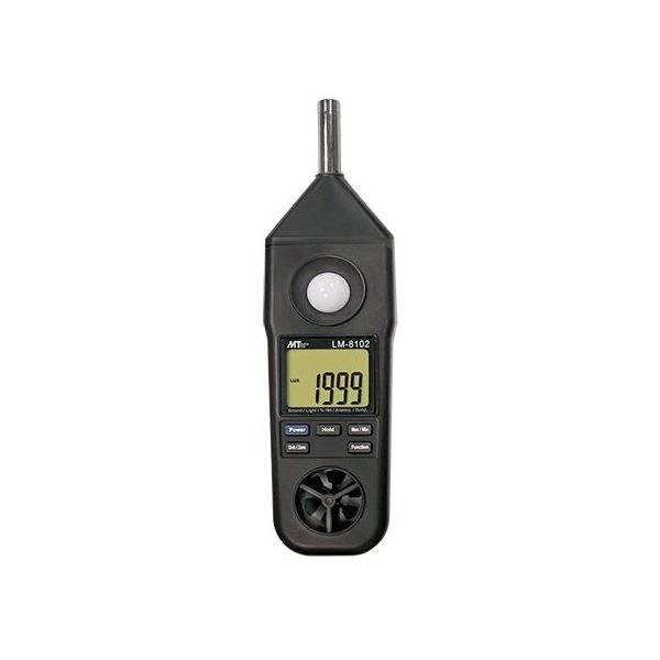 マザーツール マルチ環境測定器 温度・湿度・照度・風速・騒音 校正証明書付 LM-8102(KOUSEI) 1台 64-3729-47（直送品）