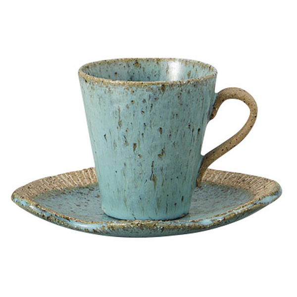 みやび街道 カップ＆ソーサー 均窯ブルー茶彫碗皿 (2個入) mkd-77712083（直送品）