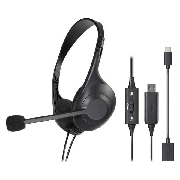 ヘッドセット 両耳用オーバーヘッド USB-A/Type-C接続対応 2m ATH-102USB オーディオテクニカ