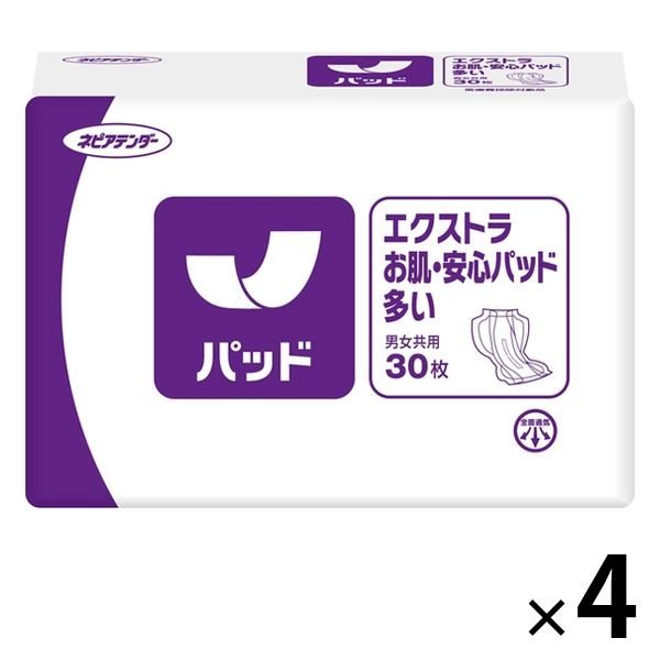 王子ネピア株式会社 ネピアテンダーエクストラお肌・安心パッド 多い 48300 1箱（120枚：30枚入×4パック）