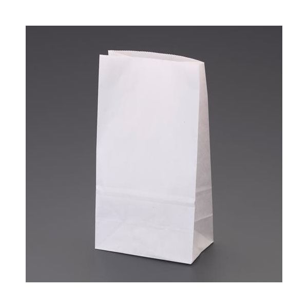 エスコ 120x 70x220mm 紙袋(白/無地/100枚) EA927SB-81 1セット(1000枚:100枚×10束)（直送品）