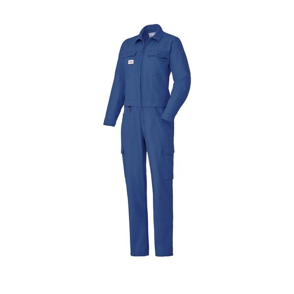 山田辰 レディース夏つなぎ服腹割れ式 ネイビーブルー 7号 1-6955-NB-7 1枚(直送品)