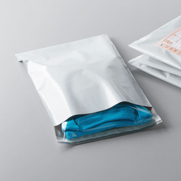 今村紙工 宅配袋（ポリエチレン製） 白 大サイズ 封かんシール付  1セット（50枚：10枚入×5）