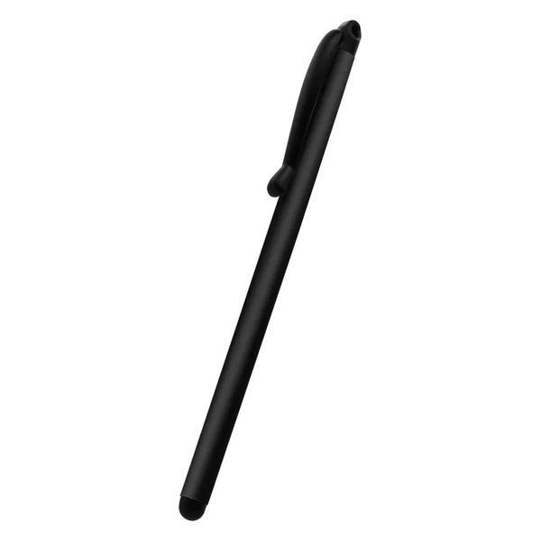 スリムタッチペン 特殊シリコンゴム採用 超軽量&超スリム ストラップホール付き 各種スマホ、タブレット対応 ブラック オウルテック