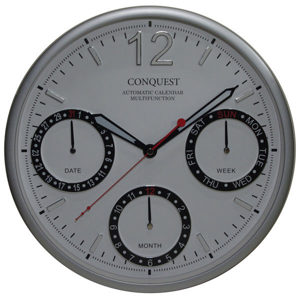 リンクスパイア マルチファンクション 掛け時計 [スイープ カレンダー] 直径300mm CA-401WT 1個（直送品）