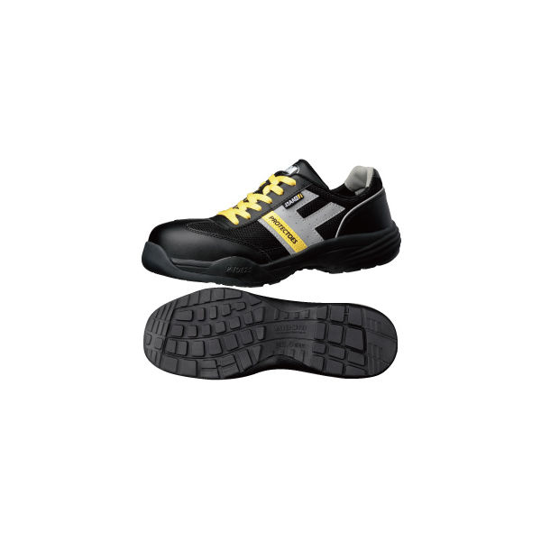ミドリ安全 JSAA認定 小指保護 作業靴 プロスニーカー PF110 静電 22.0cm ブラック 2125038403 1足（直送品）