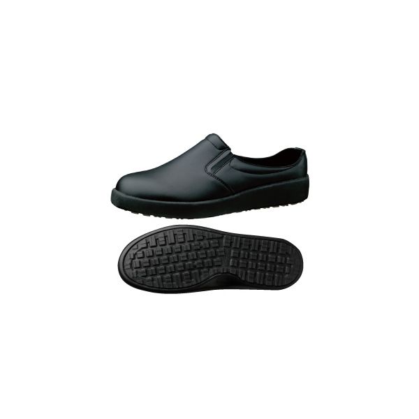 ミドリ安全 作業靴 耐滑 スリッポン H731N 先芯なし 22.0cm ブラック 2125084503 1足（直送品）