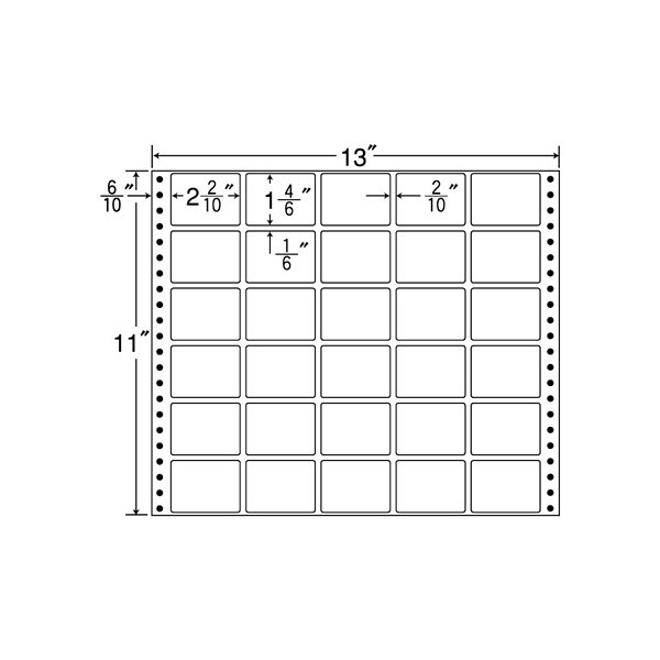 東洋印刷 ナナフォーム タックフォームラベル 白 30面 1箱=500折(15000枚) M13R（直送品）