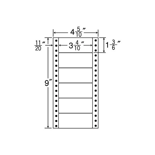 東洋印刷 ナナフォーム タックフォームラベル 白 6面 1箱=1000折(500折×2)(6000枚) MM4Q（直送品）