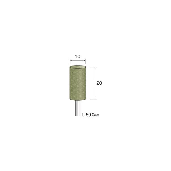 ミニター 研磨用ゴム砥石 WA ミディアム #220 φ10 DB3041 1袋(10本)（直送品）