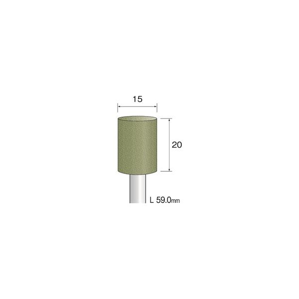 ミニター 研磨用ゴム砥石 GC ミディアム #320 φ15 DB4313 1袋(5本)（直送品）