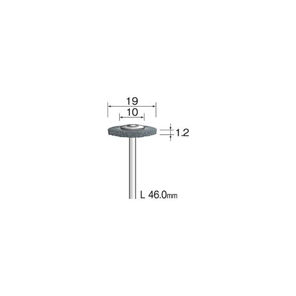 ミニター 金属ブラシ ホイール スチール φ19 FC4004 1袋(10個)（直送品）