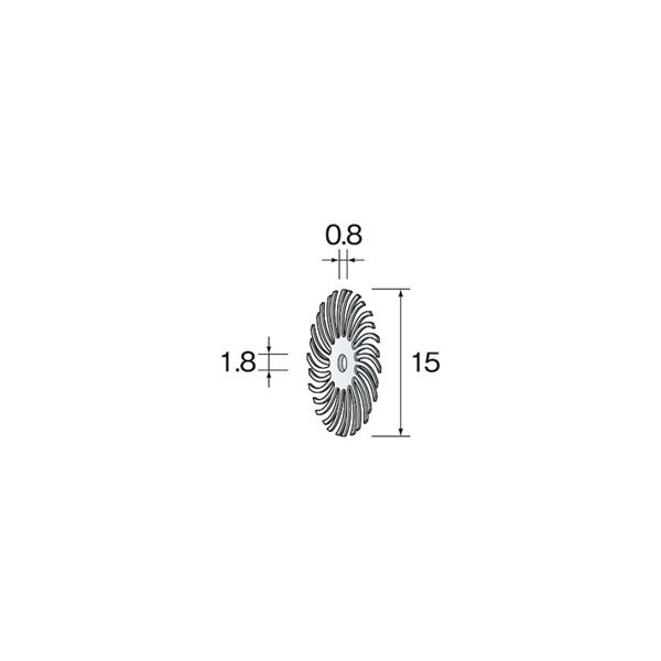 ミニター　ラバーブラシ　＃120　φ15　　NA3501　1パック（20個入）　　（直送品）