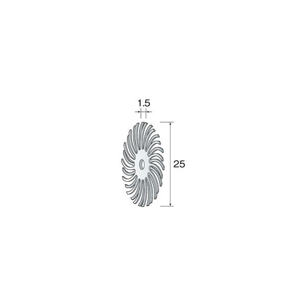 ミニター ラバーブラシ #120 φ25 NA3554 1パック(20個)（直送品）