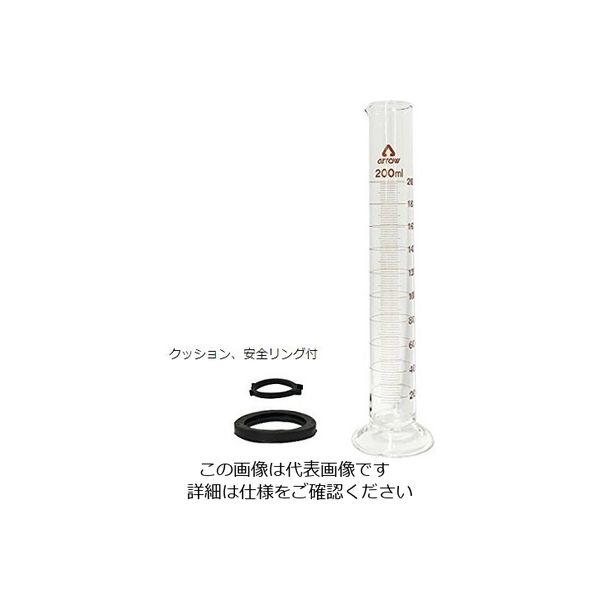 アズワン メスシリンダー(硬質ガラス) 200mL 6-231-07 1セット(5個)（直送品）