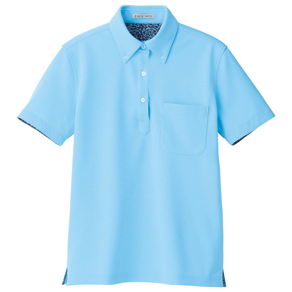 ボンマックス レディス吸水速乾ポロシャツ（花柄A） ブルー S FB4018L（直送品）