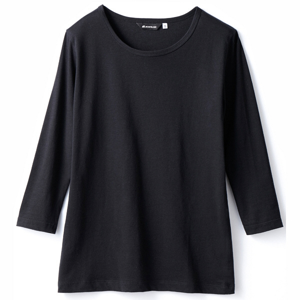 住商モンブラン Tシャツ（男女兼用） 8分袖 黒 SS CE423-1（直送品）