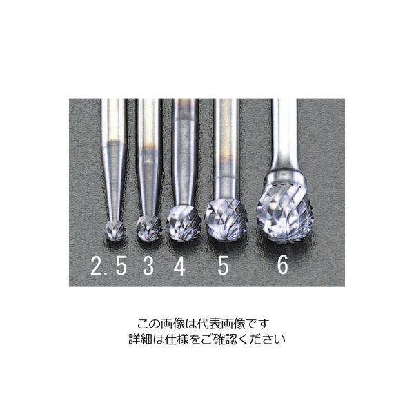 エスコ 5x4.7mm/3mm軸 [Coated]超硬バー EA819PL-5 1セット(2本)（直送品）