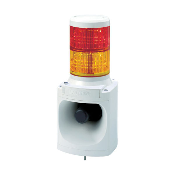 パトライト（PATLITE） パトライト LED積層信号灯付き電子音報知器 色:赤・黄 LKEH-210FA-RY 1台 751-4662（直送品）