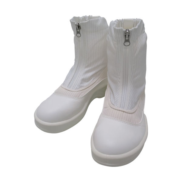 ゴールドウイン 静電安全靴セミロングブーツ ホワイト 24.5cm PA9875-W-24.5 1足 759-1616（直送品）
