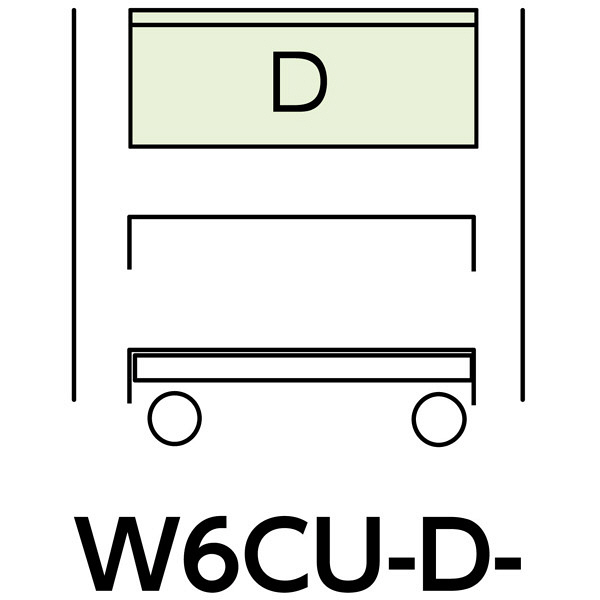 【車上渡し】スペシャルワゴン600x400移動式　W6CU-D-IV（直送品）