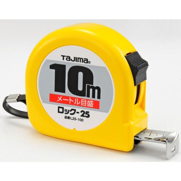 【コンベックス】 TJMデザイン TAJIMA（タジマ） ロックー25 10m メートル目盛 ブリスター L25100BL 1箱（4個入）