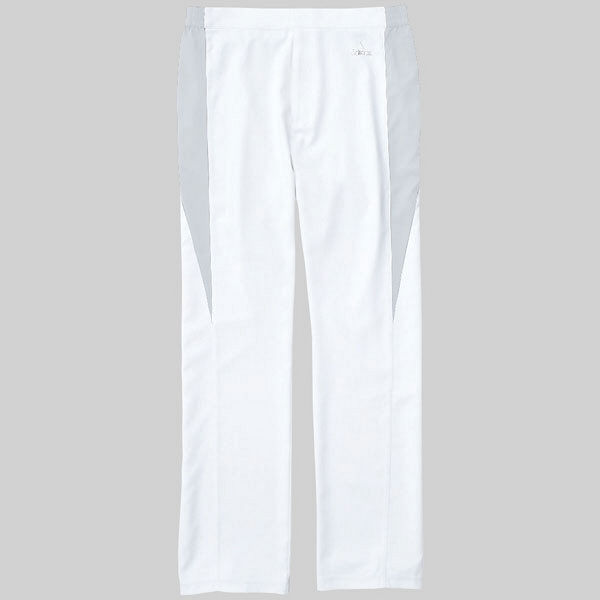 KAZEN adidas（アディダス）メンズパンツ 医療白衣 ホワイト+グレー XO SMS504-17（直送品）