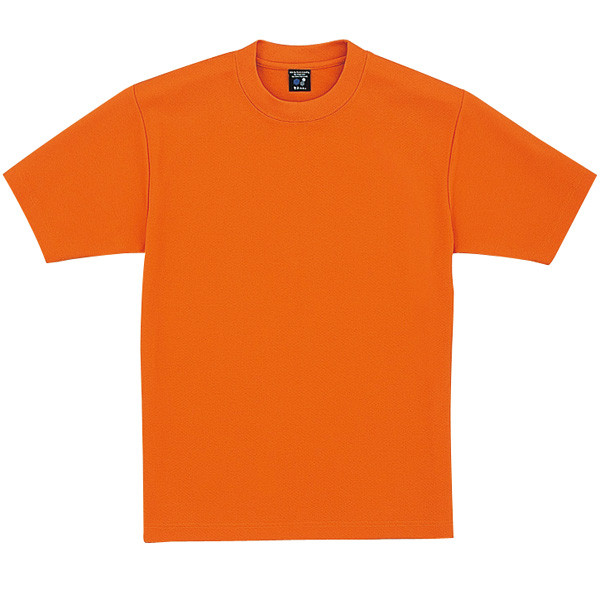 自重堂　制服百科　吸汗速乾半袖Ｔシャツ　オレンジ　Ｌ　47624（直送品）