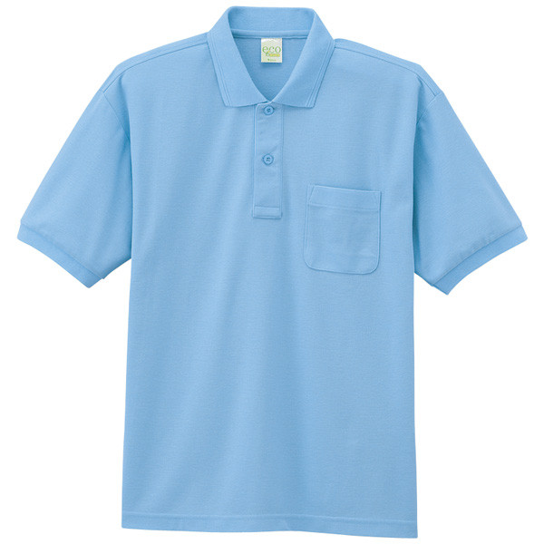 自重堂　制服百科　エコ製品制電半袖ポロシャツ　サックス　４Ｌ　85254（直送品）