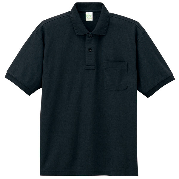 自重堂　制服百科　エコ製品制電半袖ポロシャツ　ブラック　ＳＳ　85254（直送品）