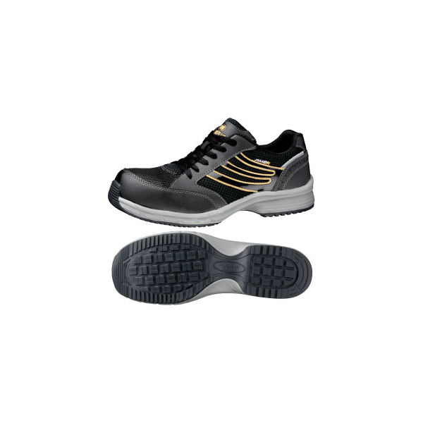 ミドリ安全 JSAA認定 耐滑 作業靴 プロスニーカー SLS701 静電 23.0cm ブラック 2125044605 1足（直送品）