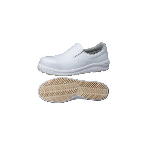 ミドリ安全 JSAA認定 耐滑 粉職場用 作業靴 スリッポン CG600 26.0cm ホワイト 2125067411 1足（直送品）