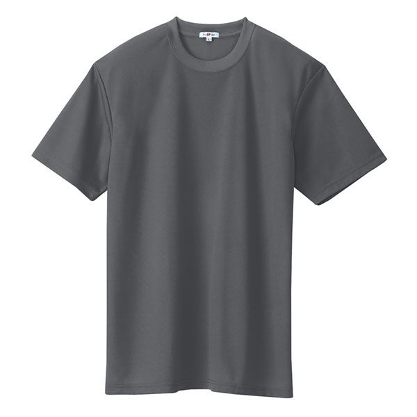 アイトス 吸汗速乾（クールコンフォート）半袖Tシャツ（ポケット無し）（男女兼用） チャコールグレー 6L AZ10574-044 1着（直送品）
