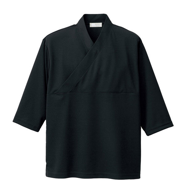 アイトス きもの衿ニットシャツ（男女兼用） ブラック S HS2900-010 1着（直送品）