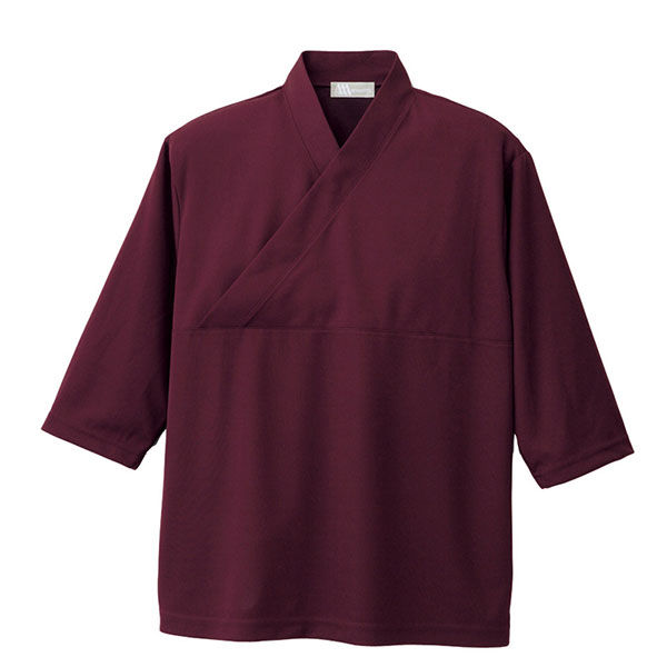 アイトス きもの衿ニットシャツ（男女兼用） ワイン M HS2900-013 1着（直送品）