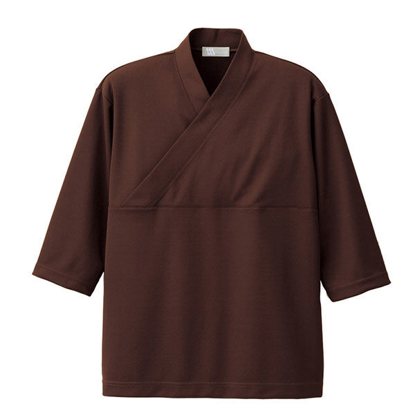 アイトス きもの衿ニットシャツ（男女兼用） ブラウン S HS2900-025 1着（直送品）