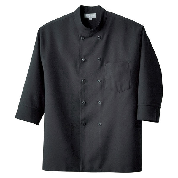 アイトス コックシャツ（男女兼用） ブラック M 861201-010 1着（直送品）