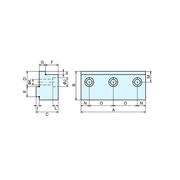 ナベヤ(NABEYA) クランプ ロックタイト5軸マシンバイス用ステップ口金 LT5AU-100SJ-20 1セット（2個入）（直送品）