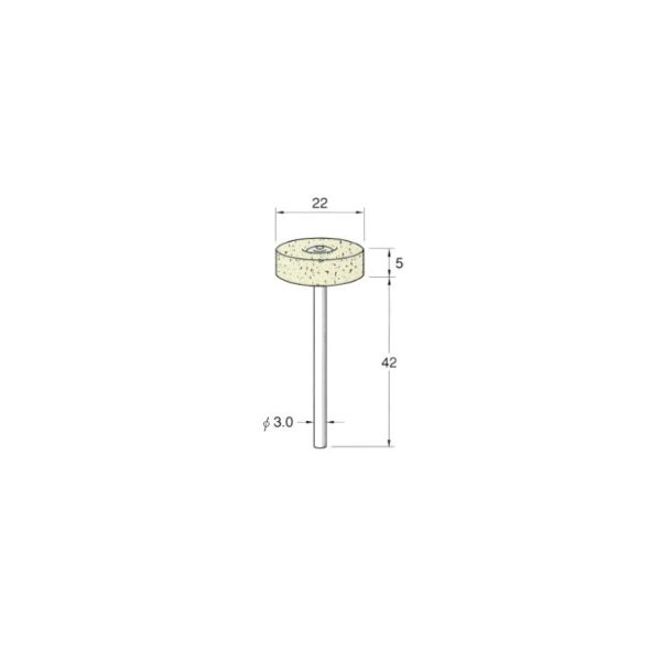 日本精密機械工作 異形状軸付フェルトバフ F7392 1パック(5個)（直送品）