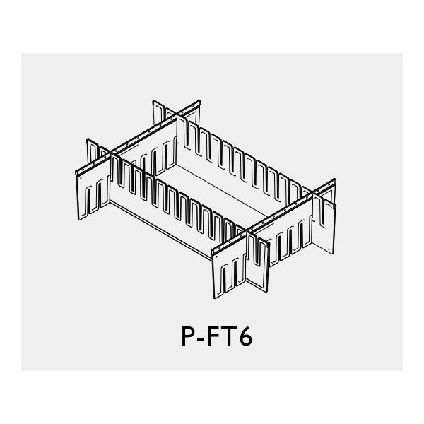 アズワン シャッターワゴン用 仕切板セット 深 P-FT6 1個 8-4811-22（直送品）