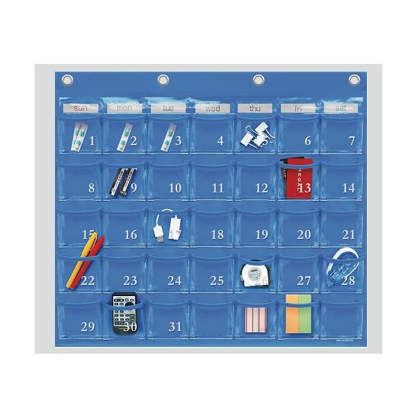 サキ カレンダーポケット　ブルー W-416BL 1個 8-7081-01ナビスカタログ