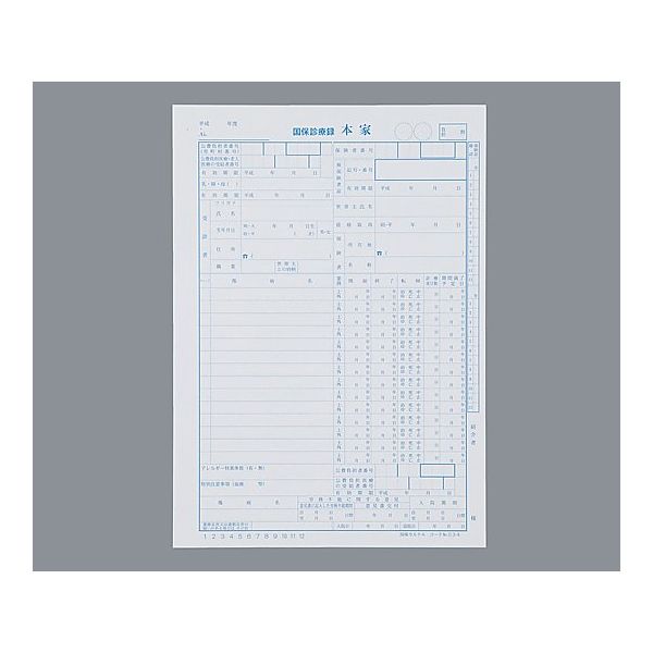 中島紙工 国保カルテ A4サイズ 1セット（500枚：100枚×5袋） 8-9617-01（直送品）