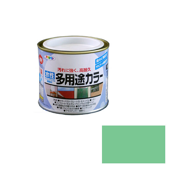 アサヒペン　AP　水性多用途カラー　1/5L　ライトグリーン　as36　（直送品）