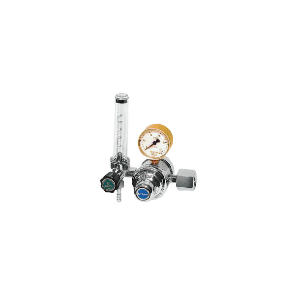 ユタカ 流量計付二段式圧力調整器 FRーII 酸素用 FR-II 1個（直送品）