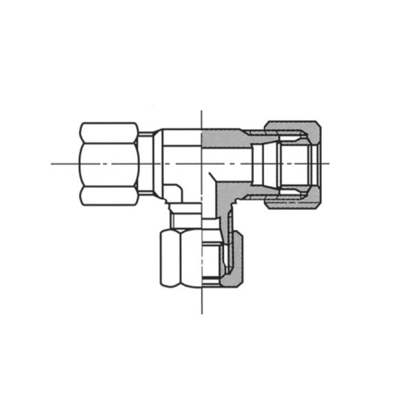 イハラサイエンス 配管継手 コネクターチーズ KT8-B-1 1セット（4個入）（直送品）