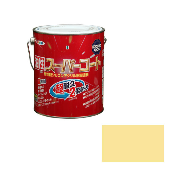 アサヒペン　AP　油性スーパーコート　1.6L　アイボリー　901196　（直送品）