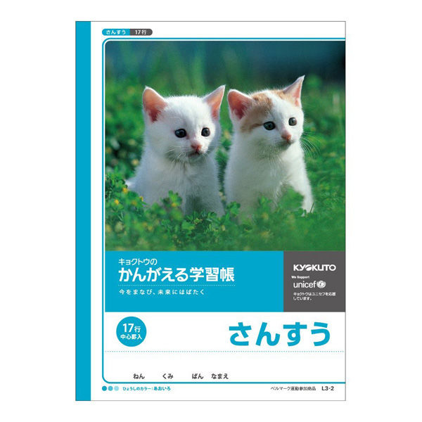 日本ノート　かんがえる学習帳　さんすう　17行　Ｂ5　Ｌ３ー２　6冊　（直送品）