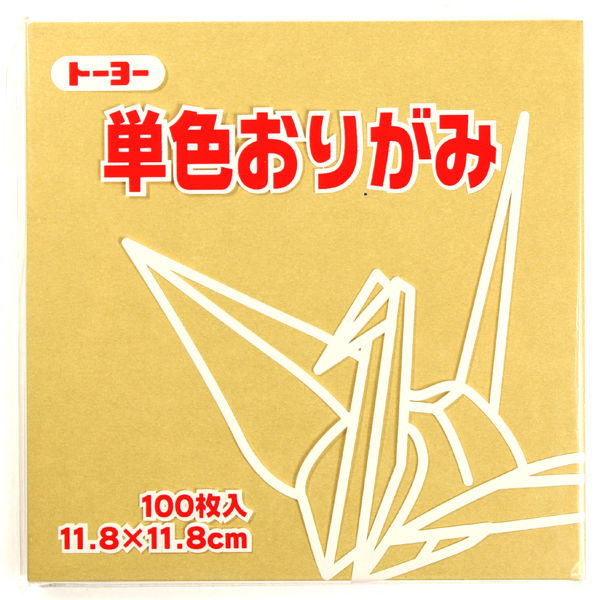 トーヨー　単色おりがみ　うすおうど　11．8ｃｍ　100枚入　０６３１４５　5冊　（直送品）